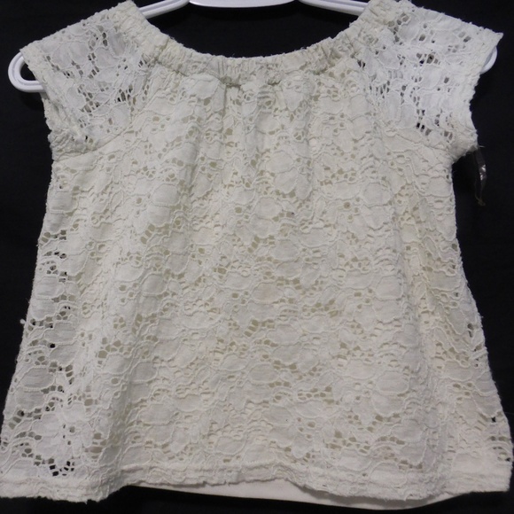 George, size small, 7-8 beige lace top